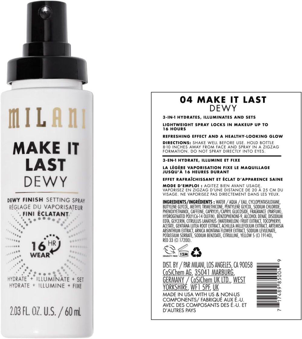 Milani Make It Dewy Setting Spray 3 in 1 - Image 3