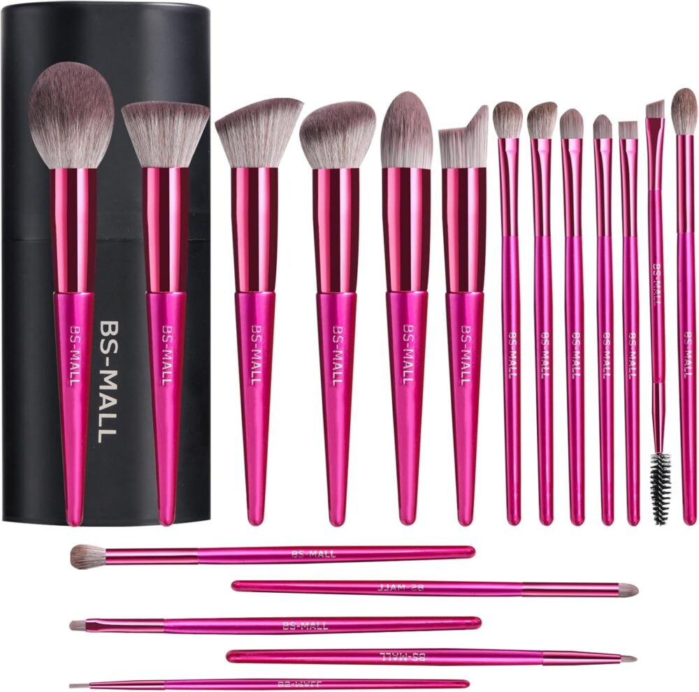 BS-MALL Makeup Brush Set 18 Pcs Premium Synthetic